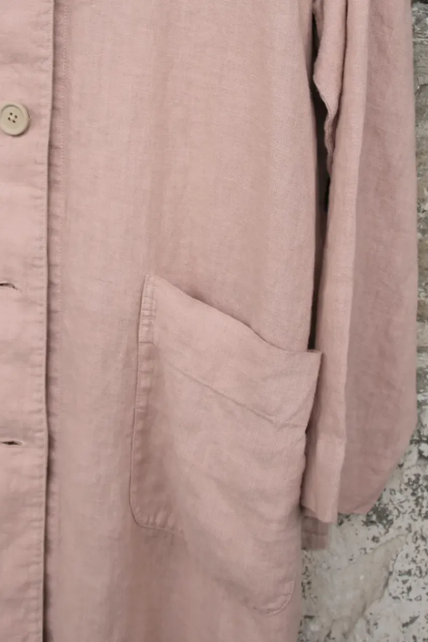 by basics Mantel 11010 im hellen apricot - reines, softes Leinen