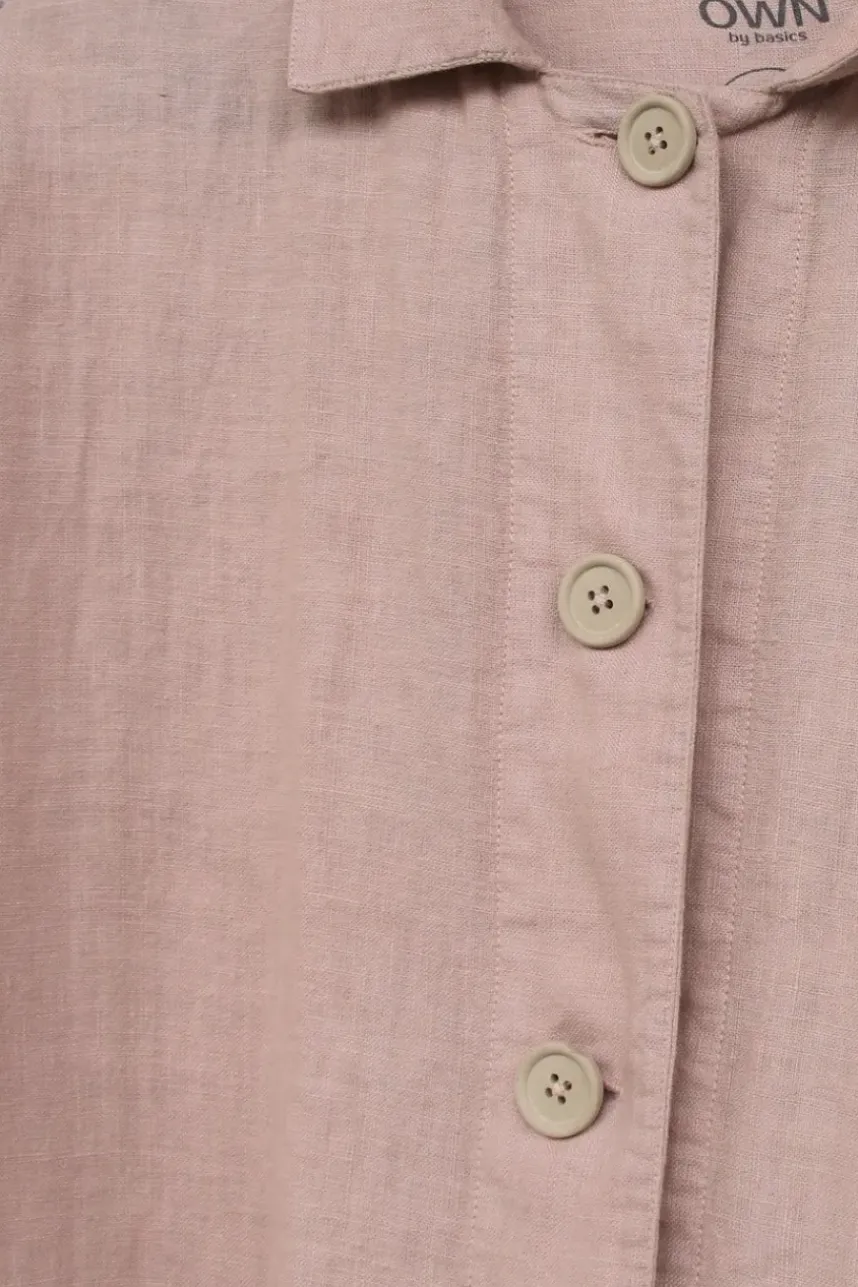 by basics Mantel 11010 im hellen apricot - reines, softes Leinen