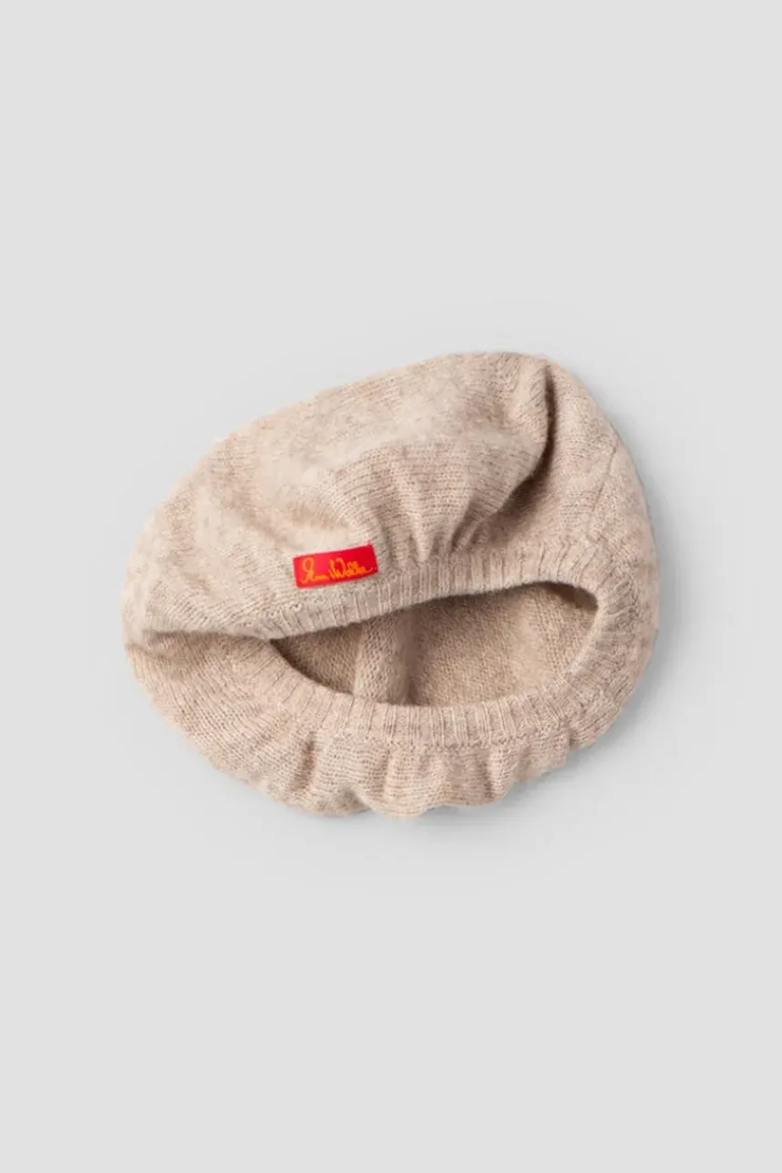 *Ewa i Walla Baskenmütze 77600 BASKER in natur creme (sand) - Baby Alpaka