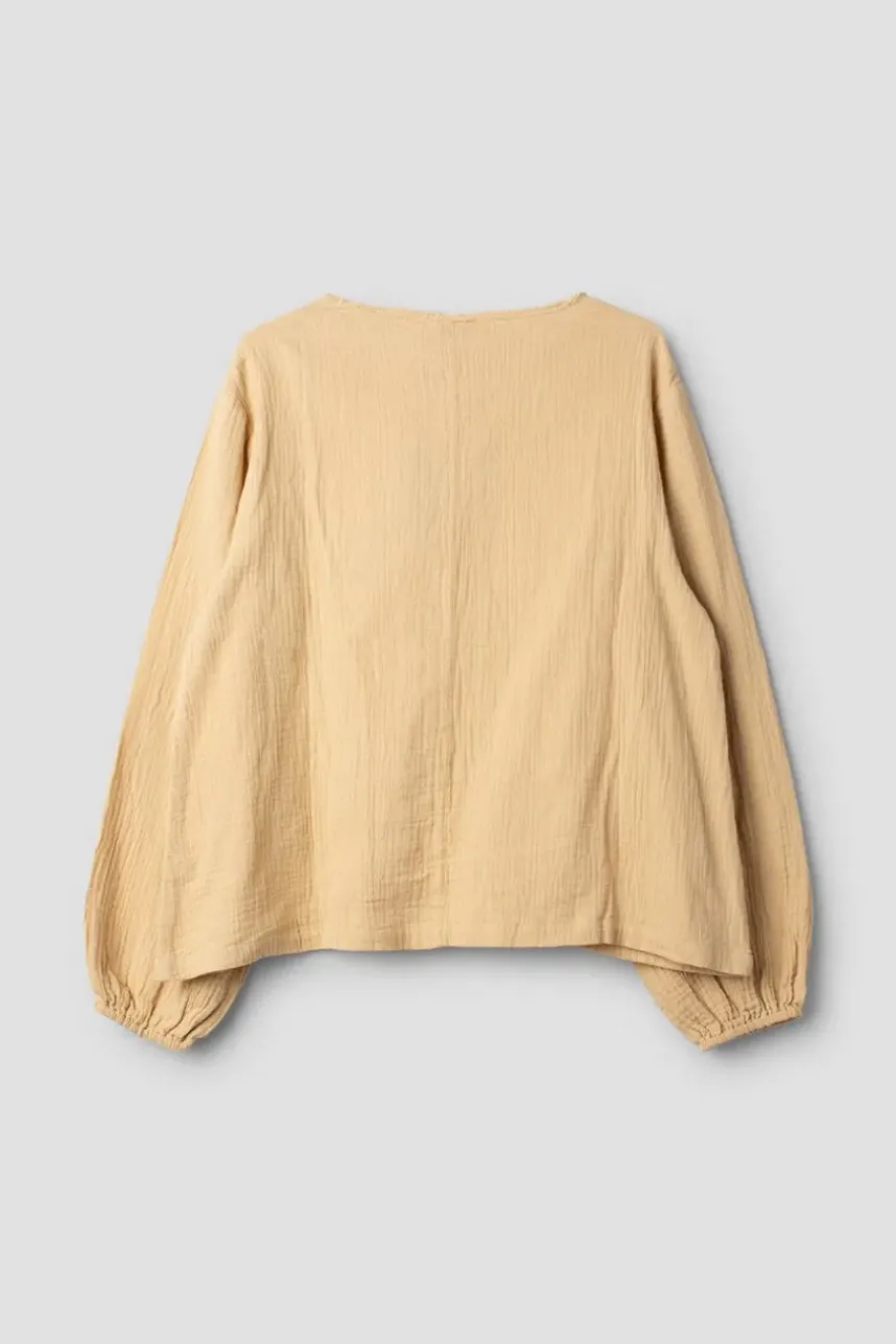 *Ewa i Walla Bluse 44101 ALETTA im hellen lemon (ecru) - softe Winterbaumwolle