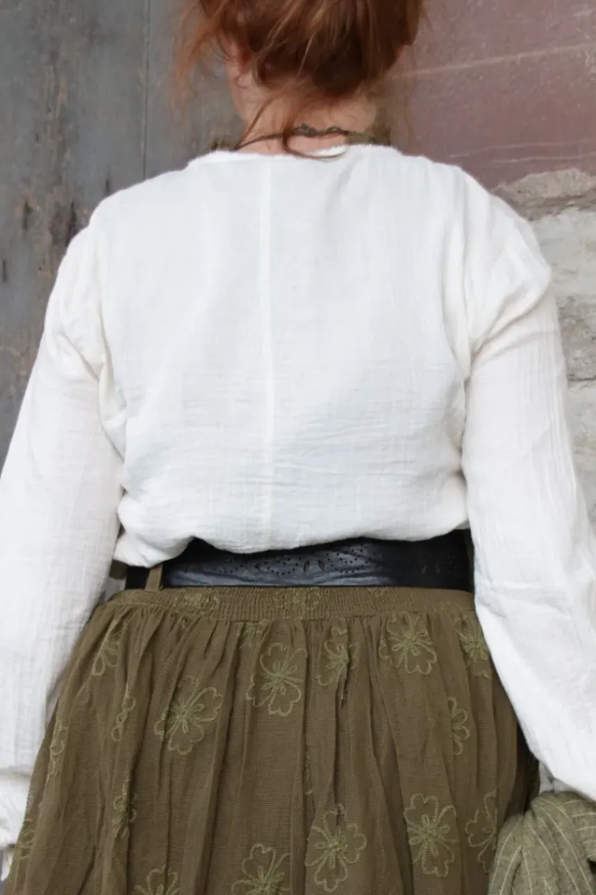 *Ewa i Walla Bluse 44101 ALETTA in cremeweiss (cream) - softe Winterbaumwolle