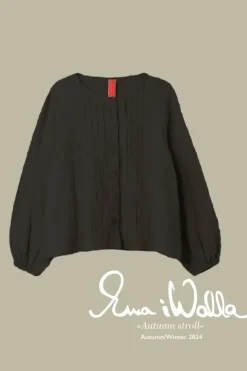 *Ewa i Walla Bluse 44101 ALETTA in schwarz (black) - softe Winterbaumwolle