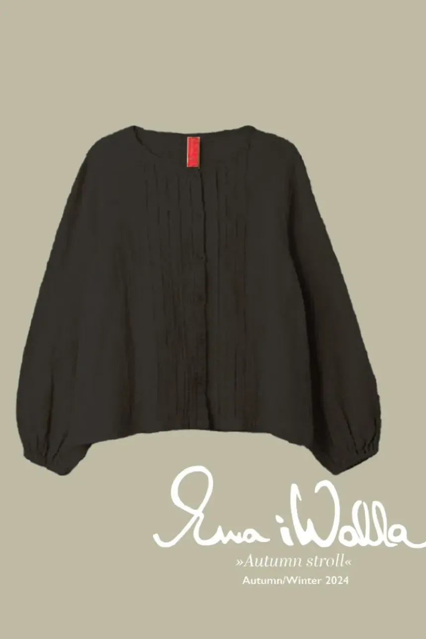 *Ewa i Walla Bluse 44101 ALETTA in schwarz (black) - softe Winterbaumwolle