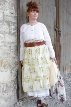 Ewa i Walla Bluse 44983 EMELIE in weiss (white) - reine Knitterbaumwolle