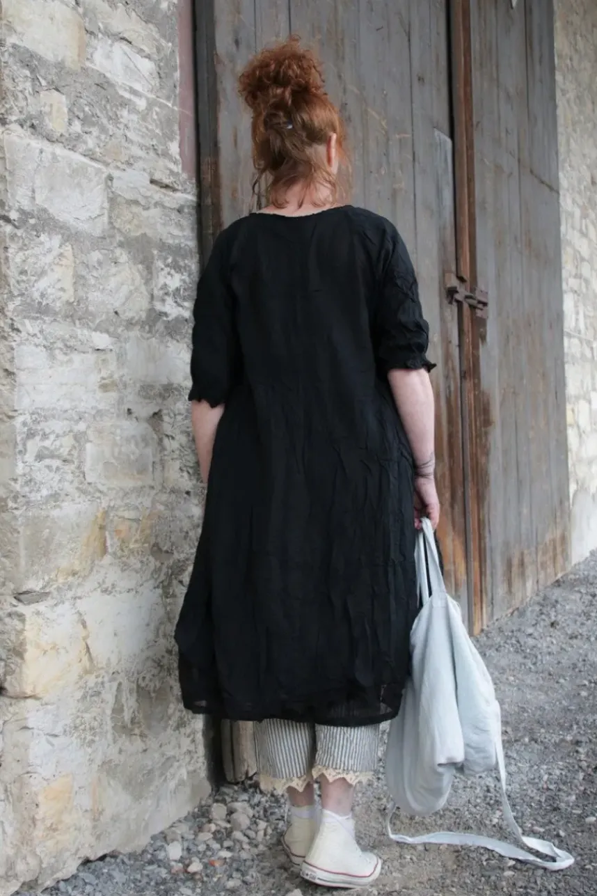 Ewa i Walla Bluse 44962 GERD in schwarz (black) - softe Sushi Voile aus Baumwolle & Viskose