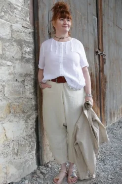 Ewa i Walla Bluse 44982 GUN in weiss (white) - Sushi Voile aus softer Baumwolle & Viskose