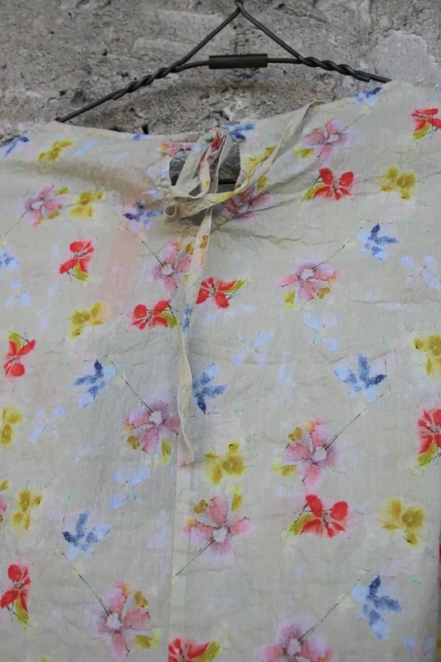 Ewa i Walla Bluse 44817 in zartem gelb mit Flowerprint - reiner, luftiger Voile
