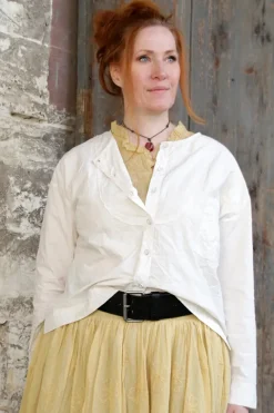 *Ewa i Walla Bluse 44103 IRELA in cremeweiß (cream) - reine Knitterbaumwolle