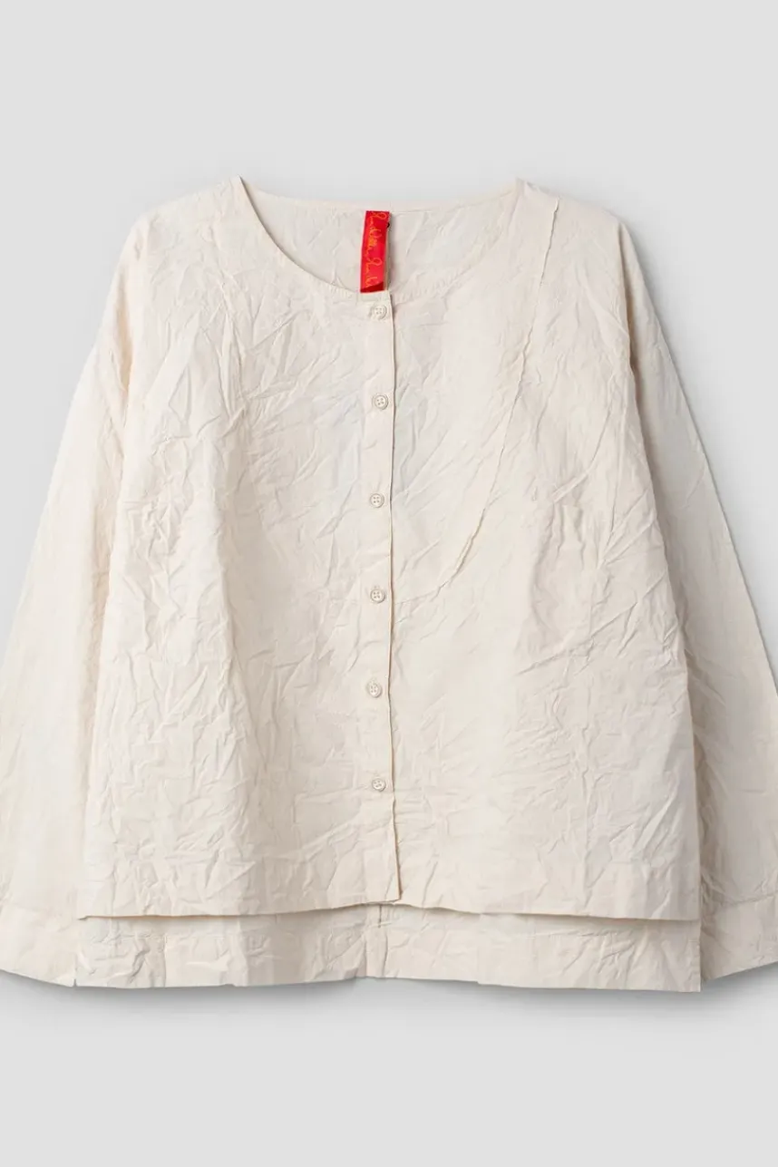 *Ewa i Walla Bluse 44103 IRELA in cremeweiß (cream) - reine Knitterbaumwolle