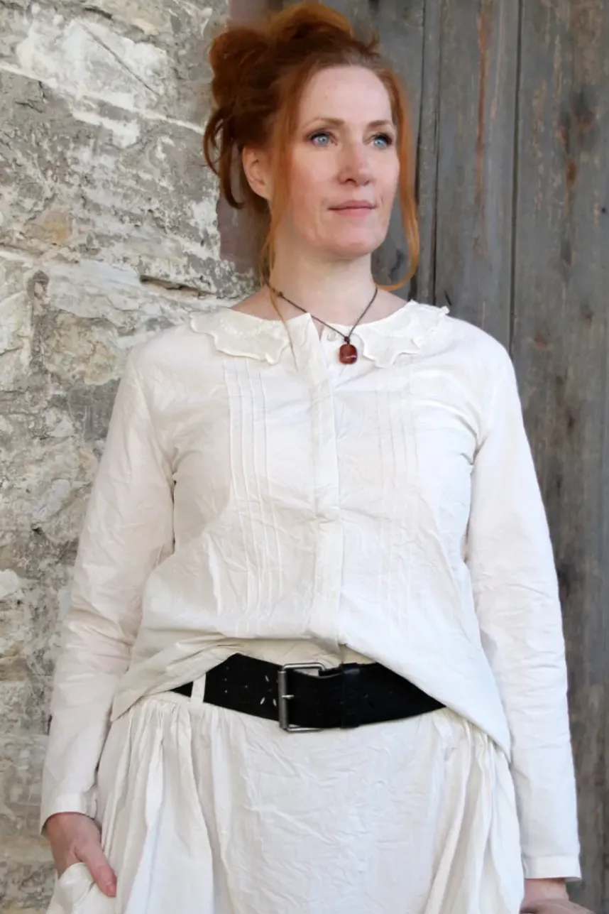 *Ewa i Walla Bluse 44107 LOIS in creme (cream) - reine Knitterbaumwolle