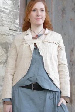 *Ewa i Walla Bluse 44107 LOIS in blau grau (storm blue) - reine Knitterbaumwolle