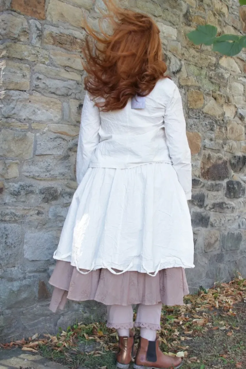 *Ewa i Walla Bluse 44105 VALFRIED in natur (cream) - reine Knitterbaumwolle