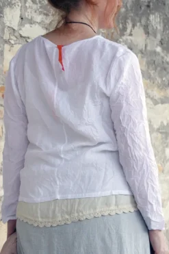 Ewa i Walla Bluse AGNA 44123 in weiß (white) - Sushi Voile aus Baumwolle und Viskose