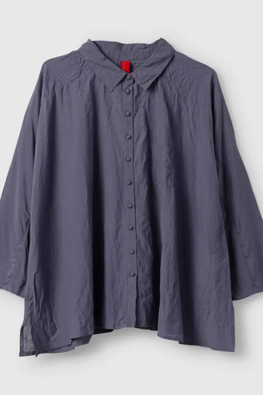 Ewa i Walla Bluse ERIS 44125 in blau (blue) - Sushi Voile aus Baumwolle und Viskose