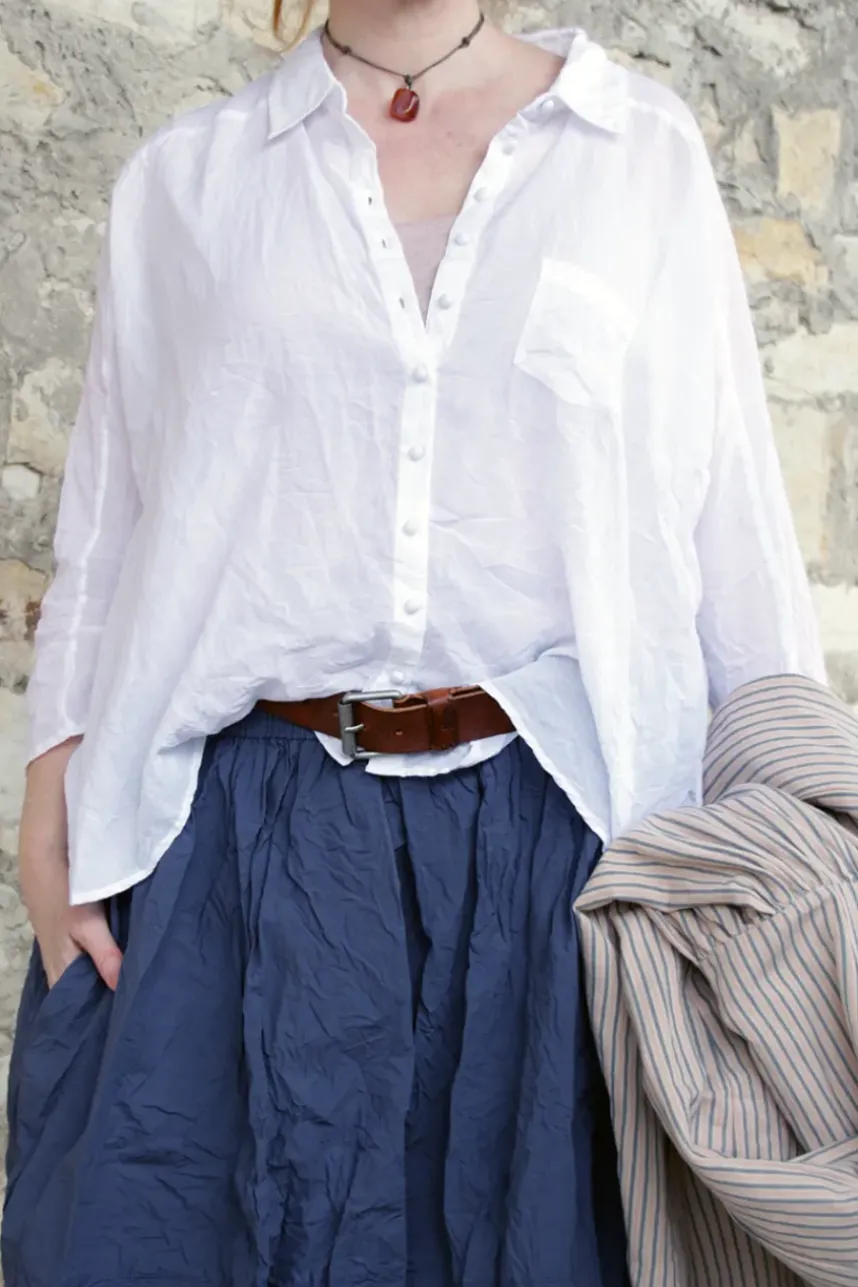 Ewa i Walla Bluse ERIS 44125 in weiß (white) - Sushi Voile aus Baumwolle und Viskose