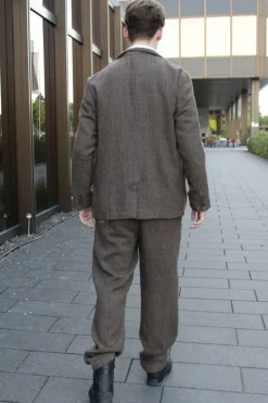 *Ewa i Walla Herren Jacke 10004 TORVALD in Fischgrätmuster mit Streifen - reine Schafswolle