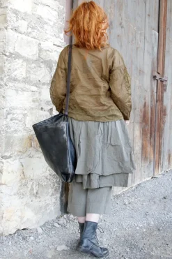 *Ewa i Walla Hose 11412 HENNY in grau rose fein gestreift - reine Baumwolle