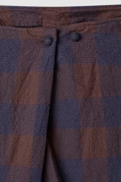 *Ewa i Walla Hose 11416 MAJVI mit Karos in blau burgunder - kuschelige Wolle & Baumwolle
