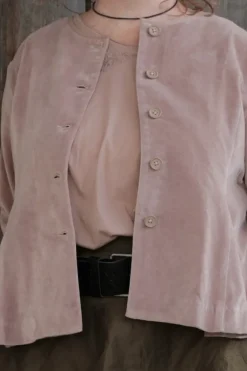 *Ewa i Walla Jacke 66755 LILLEMOR in altrosa (taupe) - Samt aus reiner Baumwolle