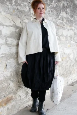 Ewa i Walla Jacke BENITA 66769 in cremeweiss (cream) - Seersucker aus reiner Baumwolle