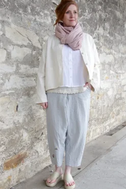 Ewa i Walla Jacke BENITA 66769 in cremeweiss (cream) - Seersucker aus reiner Baumwolle