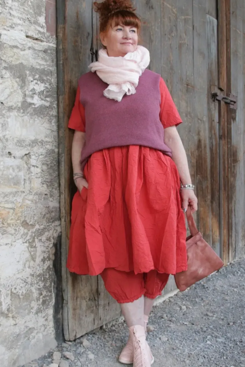 Ewa i Walla Kleid 55859 ALISON in rosenrot (rose) - reine Knitterbaumwolle