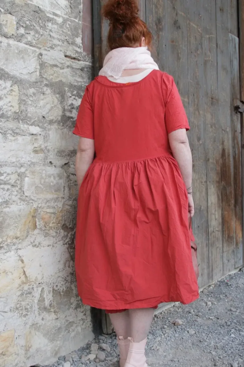 Ewa i Walla Kleid 55859 ALISON in rosenrot (rose) - reine Knitterbaumwolle