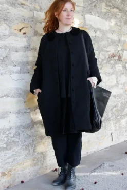 *Ewa i Walla Kleid 55887 ANTONIA in schwarz (black) - softe Wolle & Baumwolle