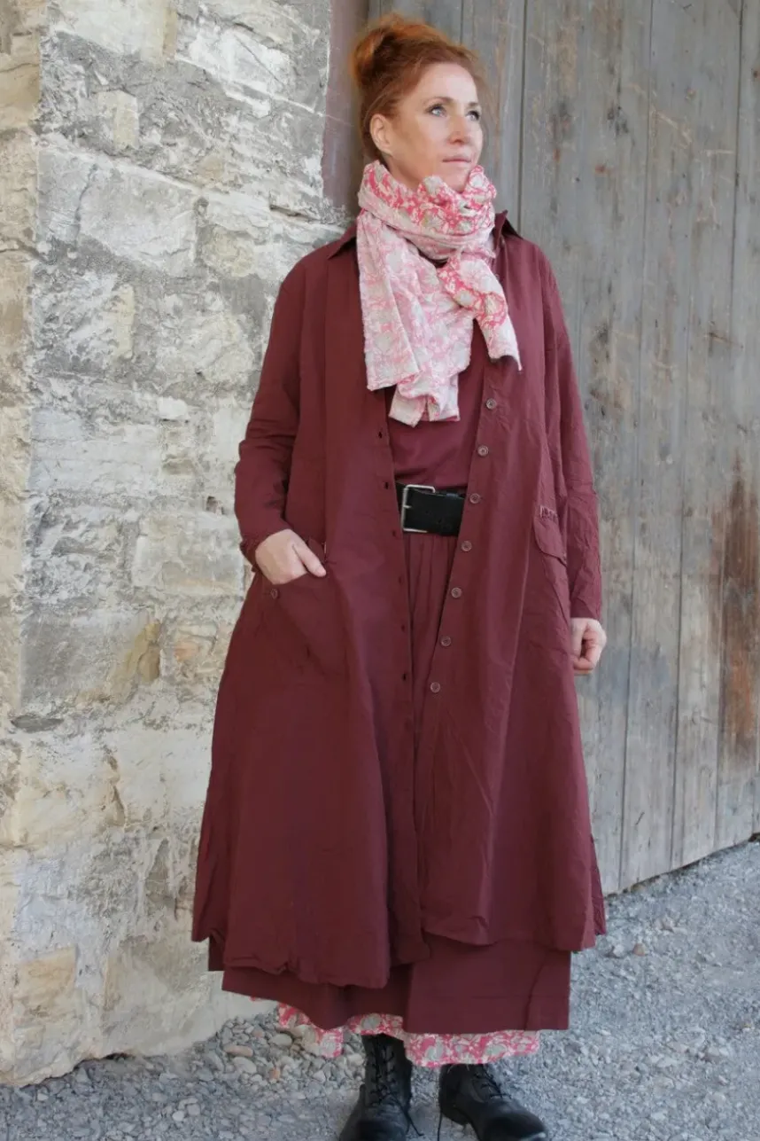 *Ewa i Walla Kleid 55863 HANNE in burgunder rot (burgundy) - reine Knitterbaumwolle