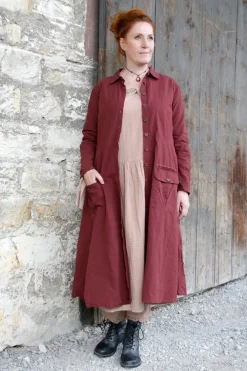 *Ewa i Walla Kleid 55863 HANNE in burgunder rot (burgundy) - reine Knitterbaumwolle