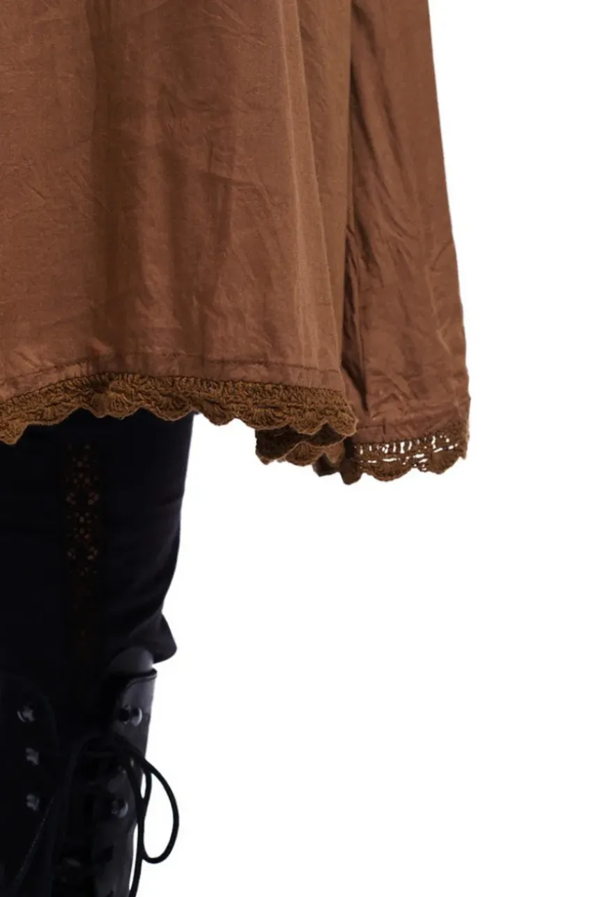 Ewa i Walla Kleid 55711 in braun - reine Viskose