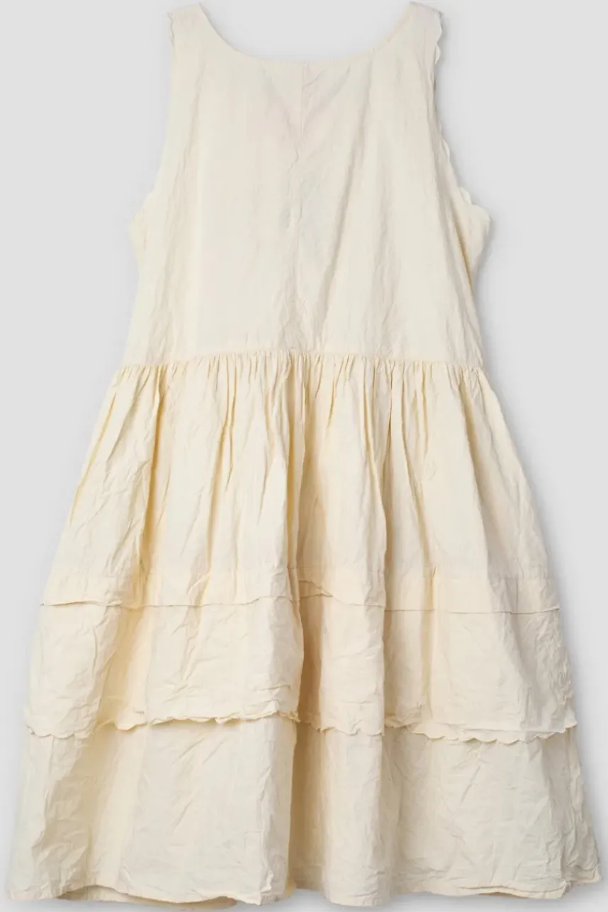 Ewa i Walla Kleid 55841 INGALILL in reinweiss (white) - reine Knitterbaumwolle