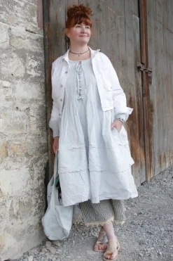 Ewa i Walla Kleid 55841 INGALILL in pastellblau (ice blue) - reine Knitterbaumwolle
