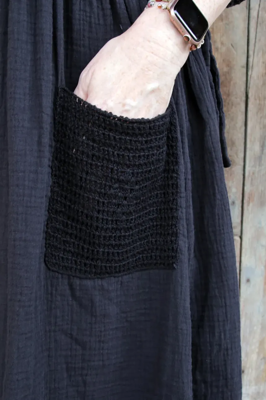 *Ewa i Walla Kleid 55866 LISE-LOTT in vintage schwarz (black) - softe Winterbaumwolle