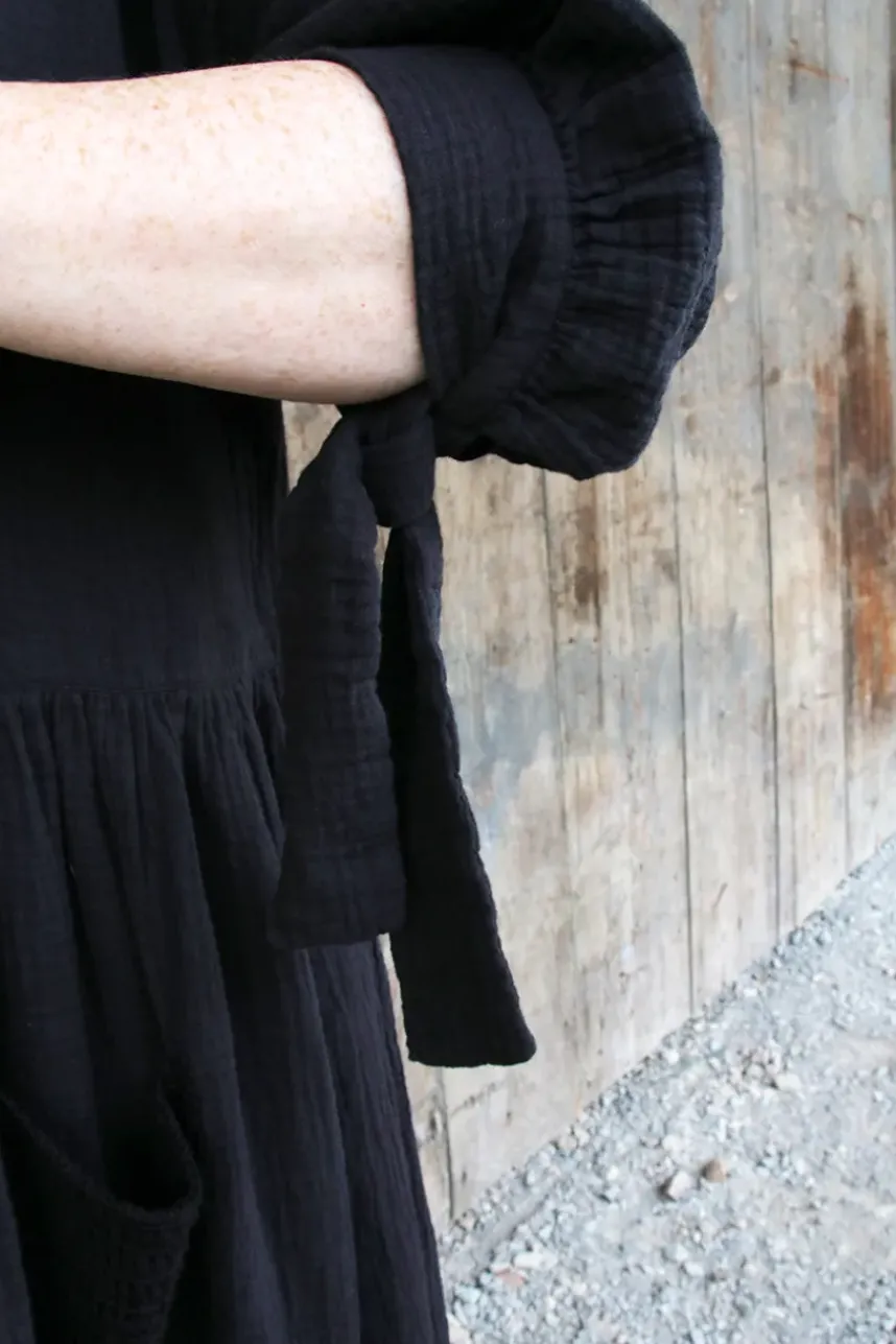 *Ewa i Walla Kleid 55866 LISE-LOTT in vintage schwarz (black) - softe Winterbaumwolle