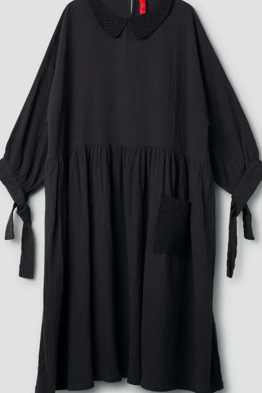 *Ewa i Walla Kleid 55866 LISE-LOTT in vintage schwarz (black) - softe Winterbaumwolle