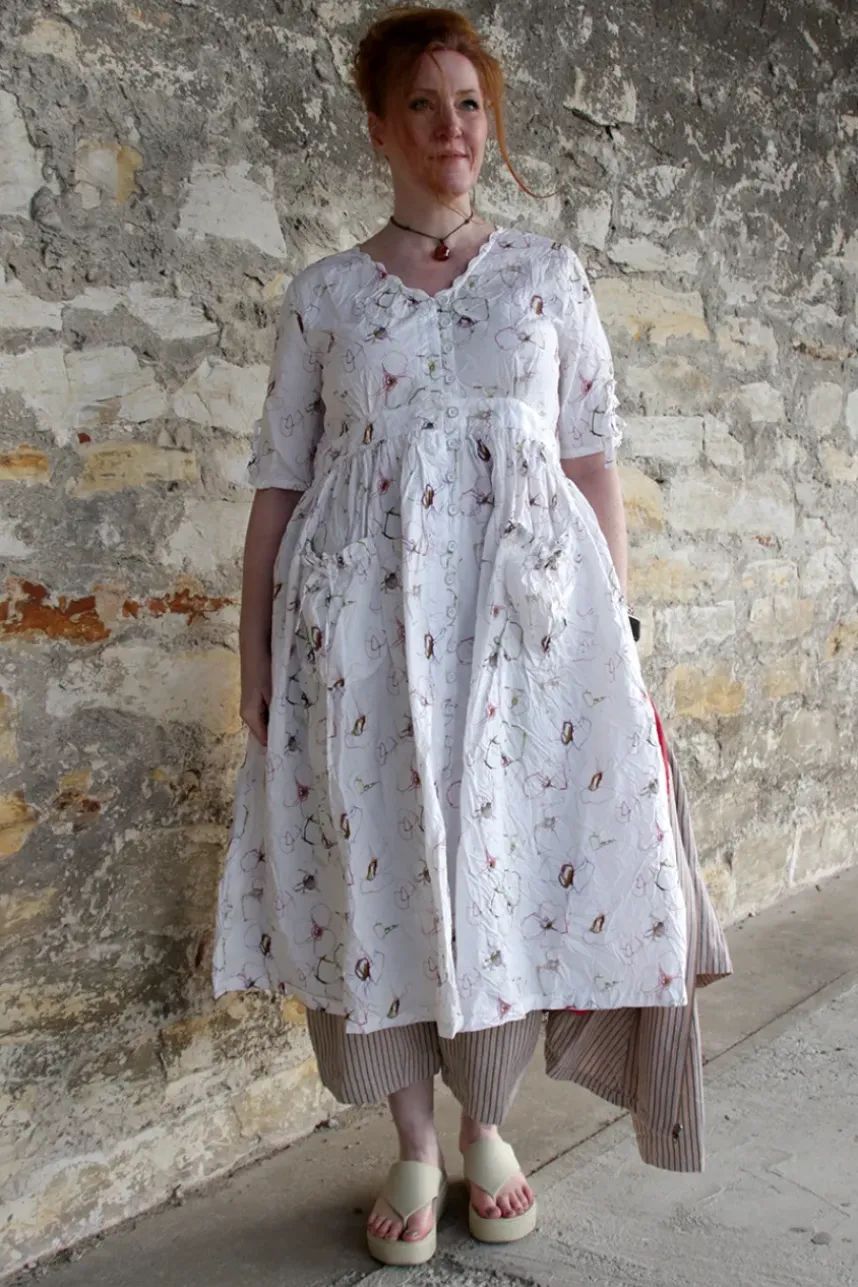 Ewa i Walla Kleid GULL-BRITT 55889 in Flower Print (original) - reine Knitterbaumwolle