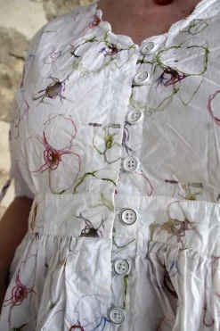 Ewa i Walla Kleid GULL-BRITT 55889 in Flower Print (original) - reine Knitterbaumwolle
