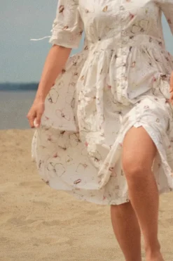 Ewa i Walla Kleid GULL-BRITT 55889 in Flower Print (original) - reine Knitterbaumwolle