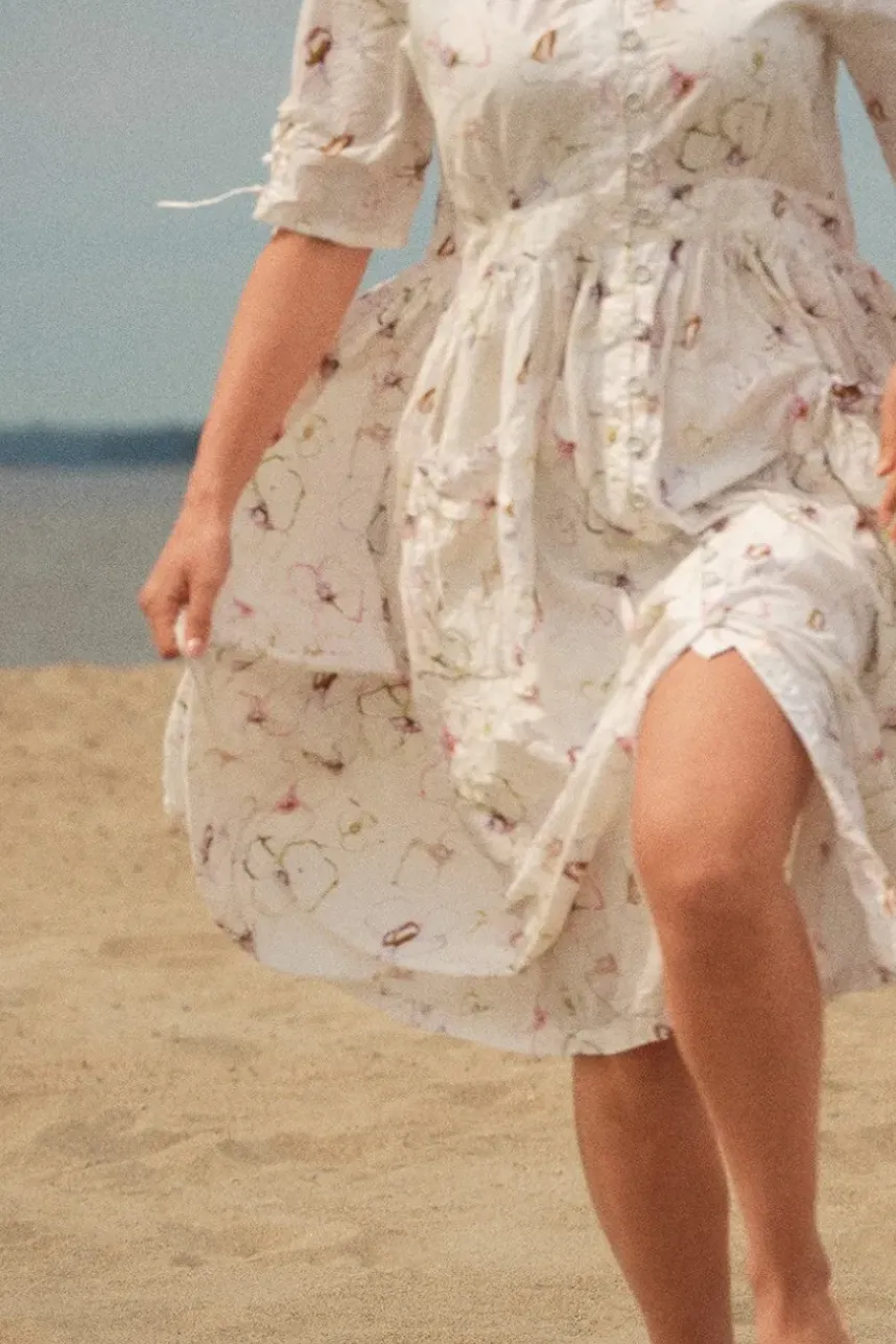 Ewa i Walla Kleid GULL-BRITT 55889 in Flower Print (original) - reine Knitterbaumwolle