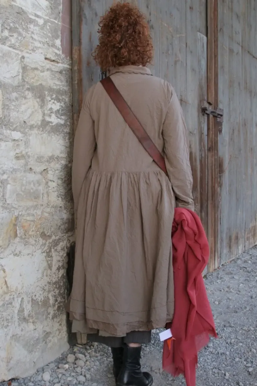 Ewa i Walla Kleid PAOLA 55820 in nussbraun (walnut) - reine Knitterbaumwolle