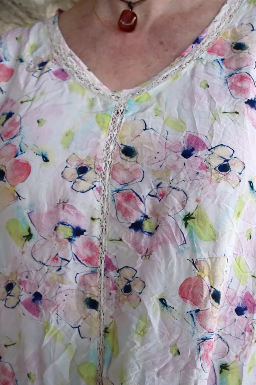 Ewa i Walla Kleid THEODORA 55907 in Flower Print (original) - reine Seide