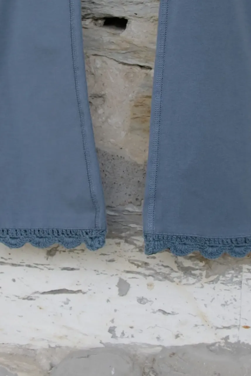 Ewa i Walla Leggins 11314 in blaugrau (vintage grey) - Jersey aus Baumwolle