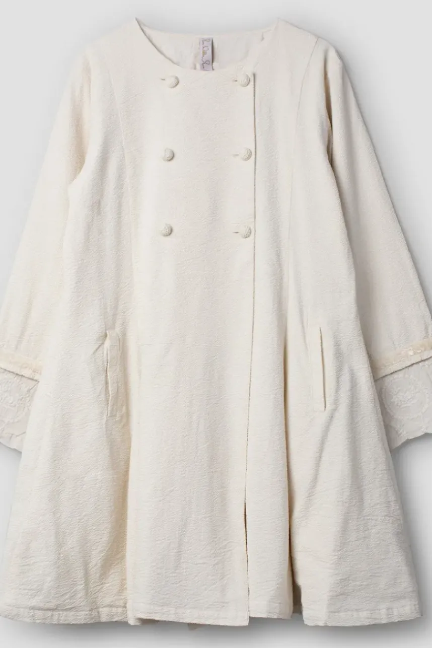 Ewa i Walla Mantel VIVIAN 66768 in cremeweiss (cream) - Seersucker aus reiner Baumwolle