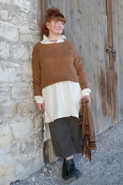 Ewa i Walla Opa-Hemd/Bluse 44935 LOVIS in natur (cream) - reine Knitterbaumwolle