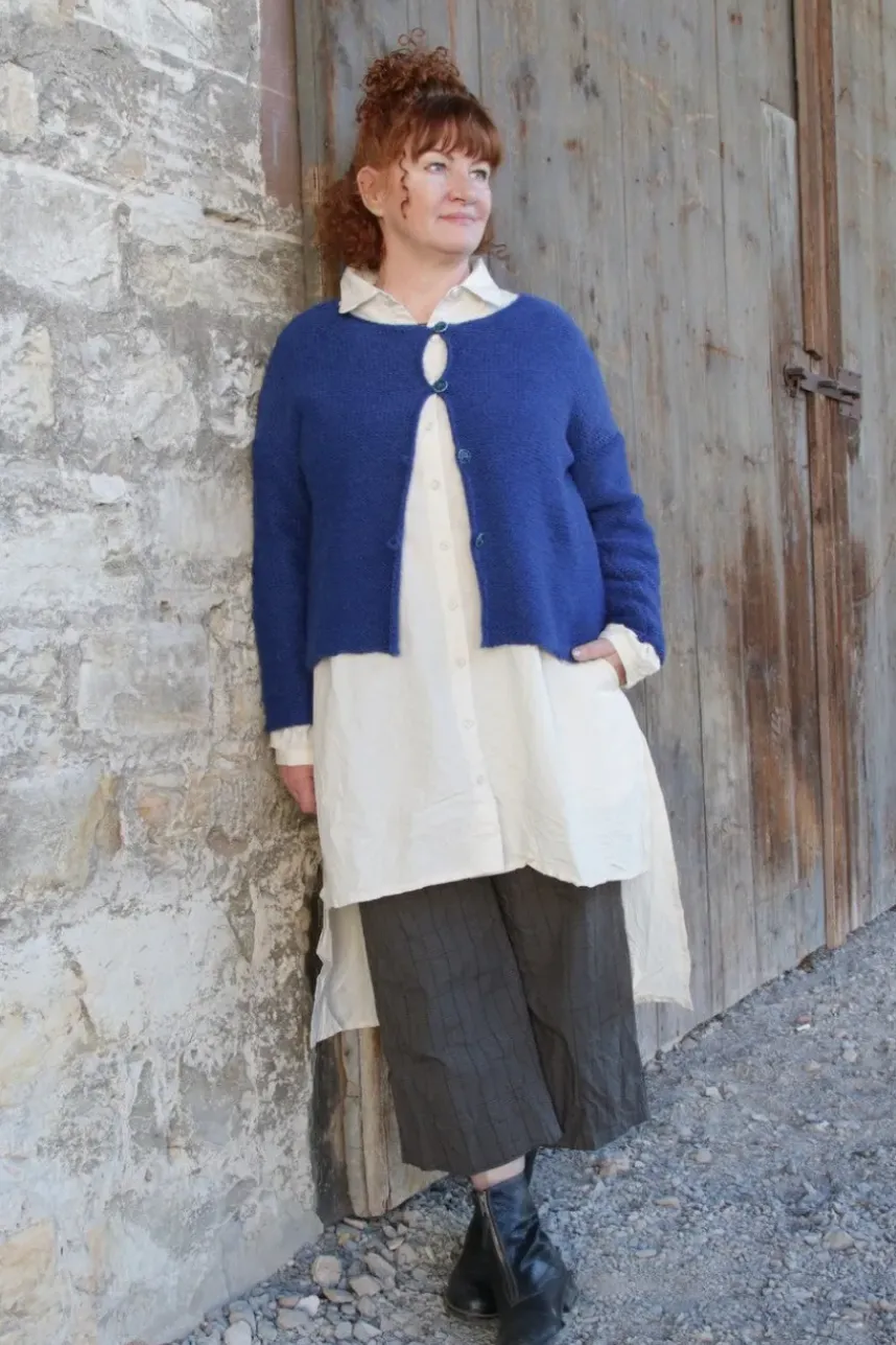 Ewa i Walla Opa-Hemd/Bluse 44935 LOVIS in natur (cream) - reine Knitterbaumwolle
