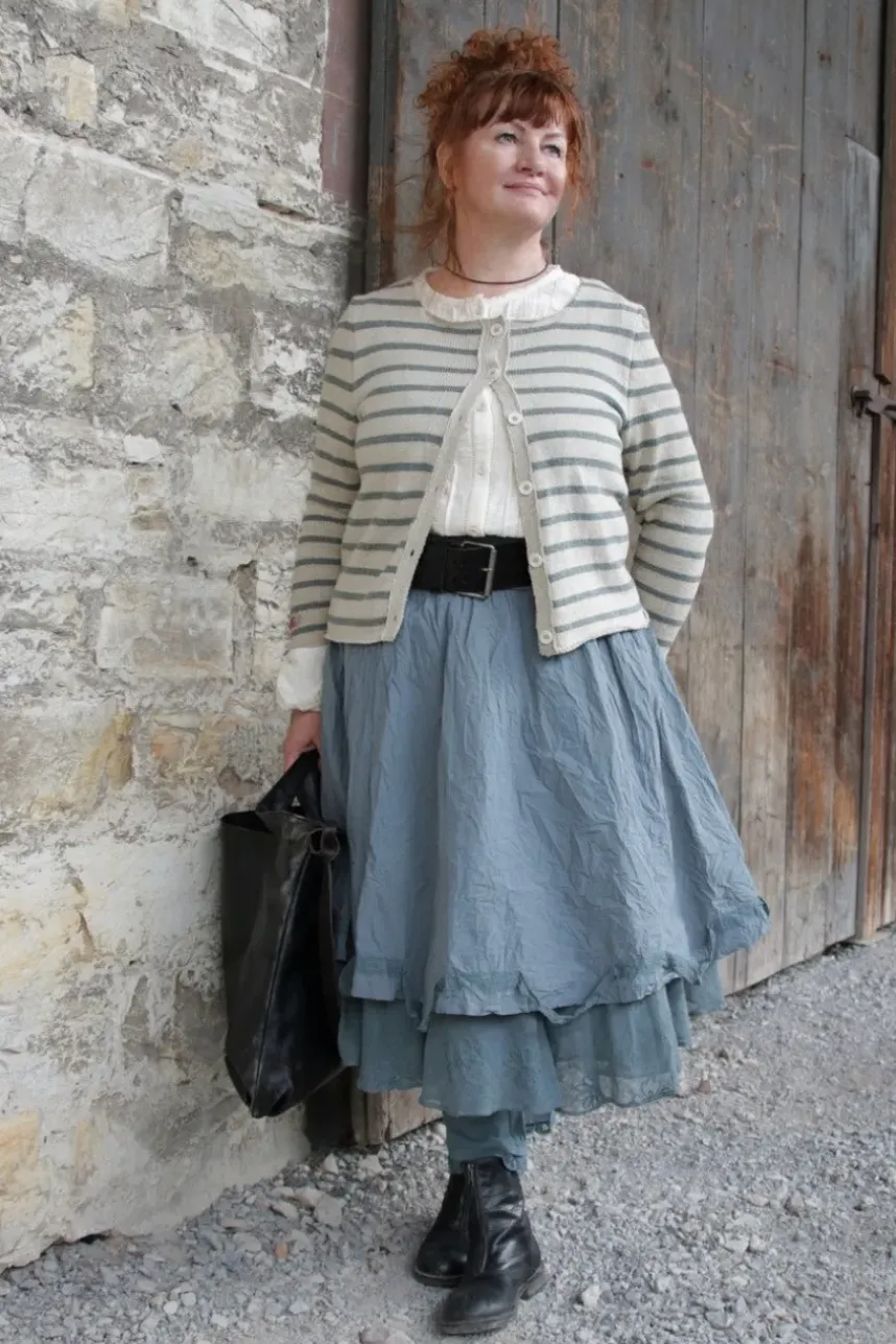 *Ewa i Walla Rock 22237 AILA in graublau (storm blue) - reine Knitterbaumwolle