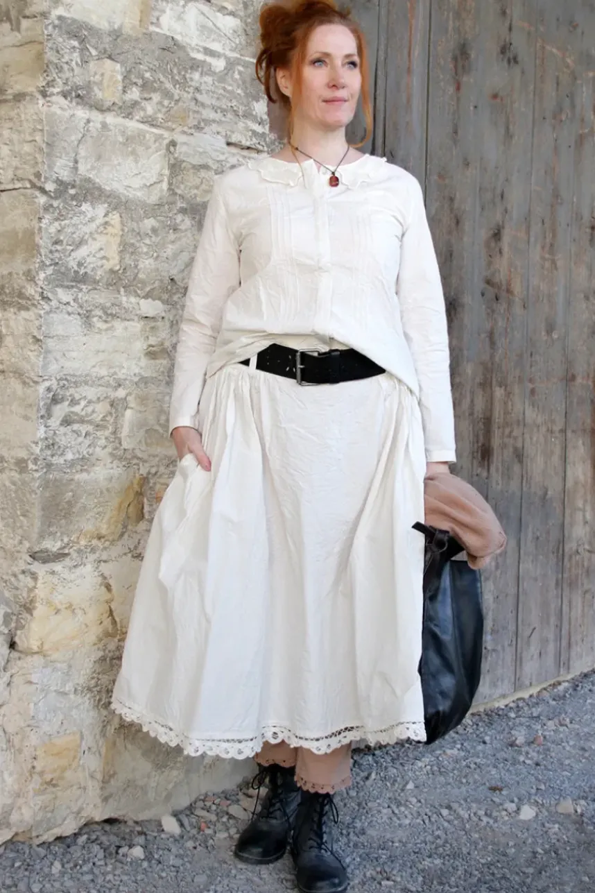 *Ewa i Walla Rock 22239 GITTE in zartem creme (cream) - reine Knitterbaumwolle