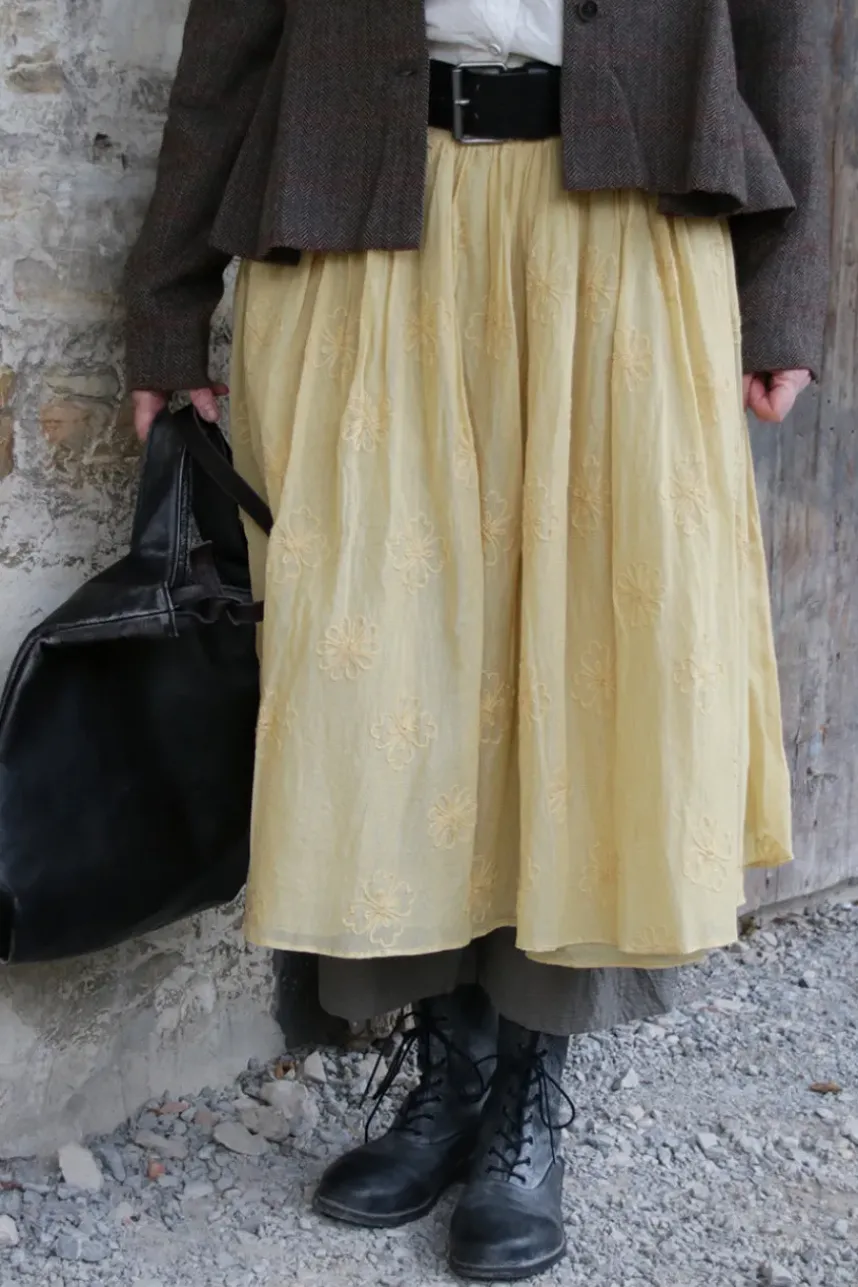 *Ewa i Walla Rock 22257 SMILLA im hellen lemon (ecru) - reine Baumwolle mit Stickerei