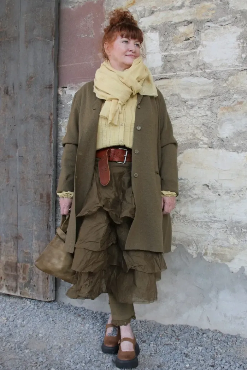 Ewa i Walla Rock 22220 TINE oliv (olive) - Hard Voile aus reiner Baumwolle